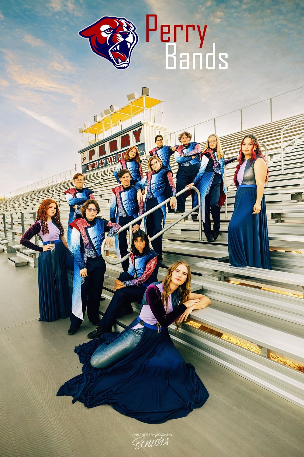 Banners Marching Band group photos Pictures Phoenix Anjeanette Photography senior ABODA AZMBA WGAZ AZ