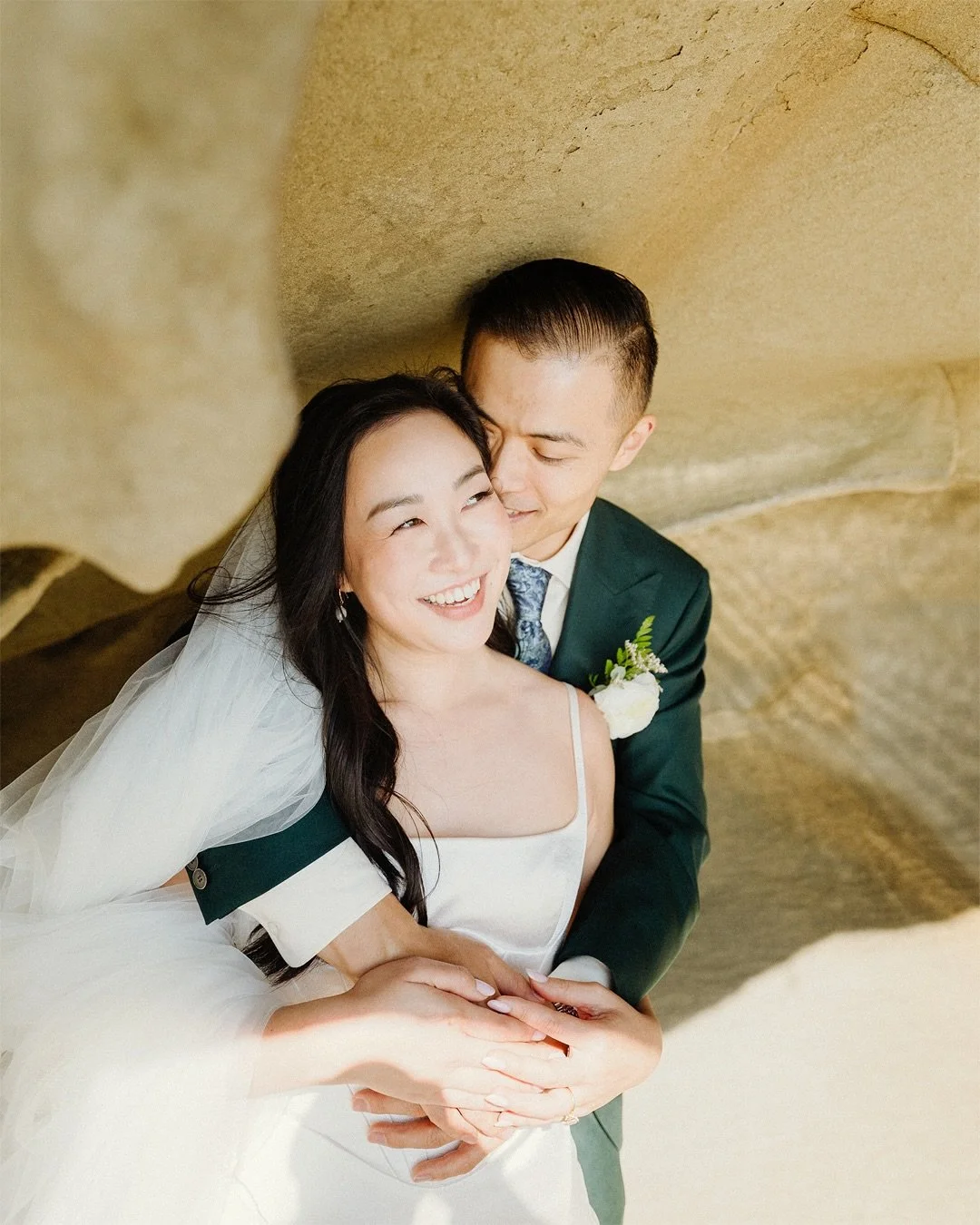 Exploring the famous Retreat Cove Cave with Flora and Phil before their ceremony at @bodegaridge. We may or may not have shot long enough for the tide to come in a bit, making our &hellip;retreat from the cave a little sweaty 🤪 
No brides or grooms 