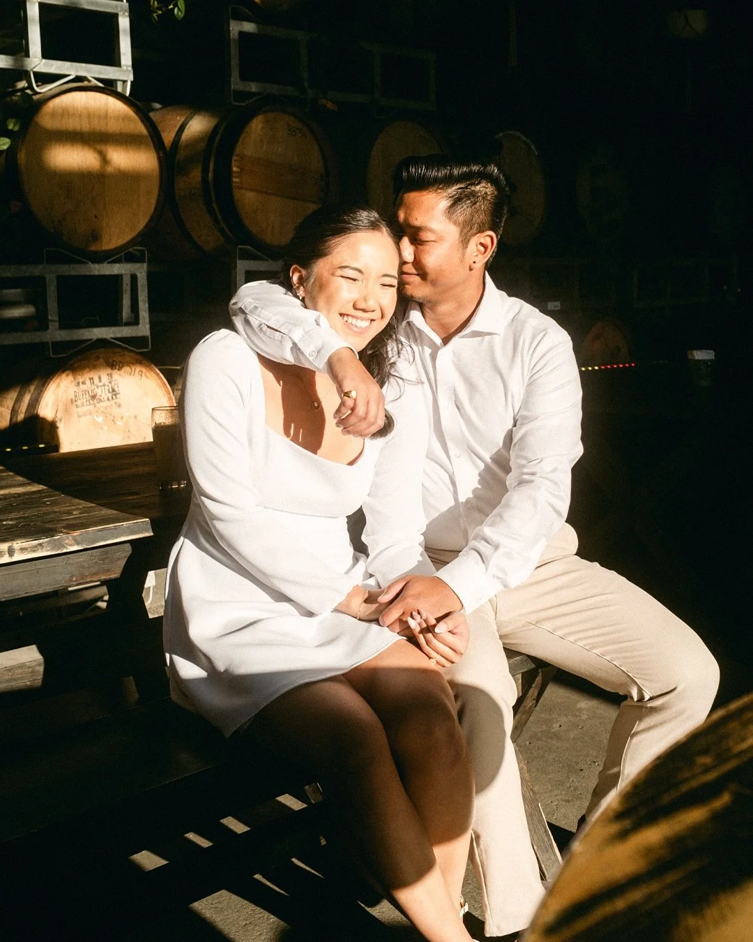 Bethia and Nar! Time to check your emails! 🫰🫡🙆&zwj;♂️ 
 These two love spending time together home brewing beer and eating pizza, so what better way to celebrate your engagement by doing exactly that 😬🍕🍻Thank you to @bloodbrothersbrewing for be
