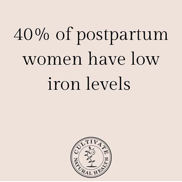 Iron deficiency is common in pregnancy and creates problems in the postpartum period if this is not corrected and restored to optimal biological levels (not the minimum lab reference levels). Firstly, it can be hard for women to meet the daily iron t