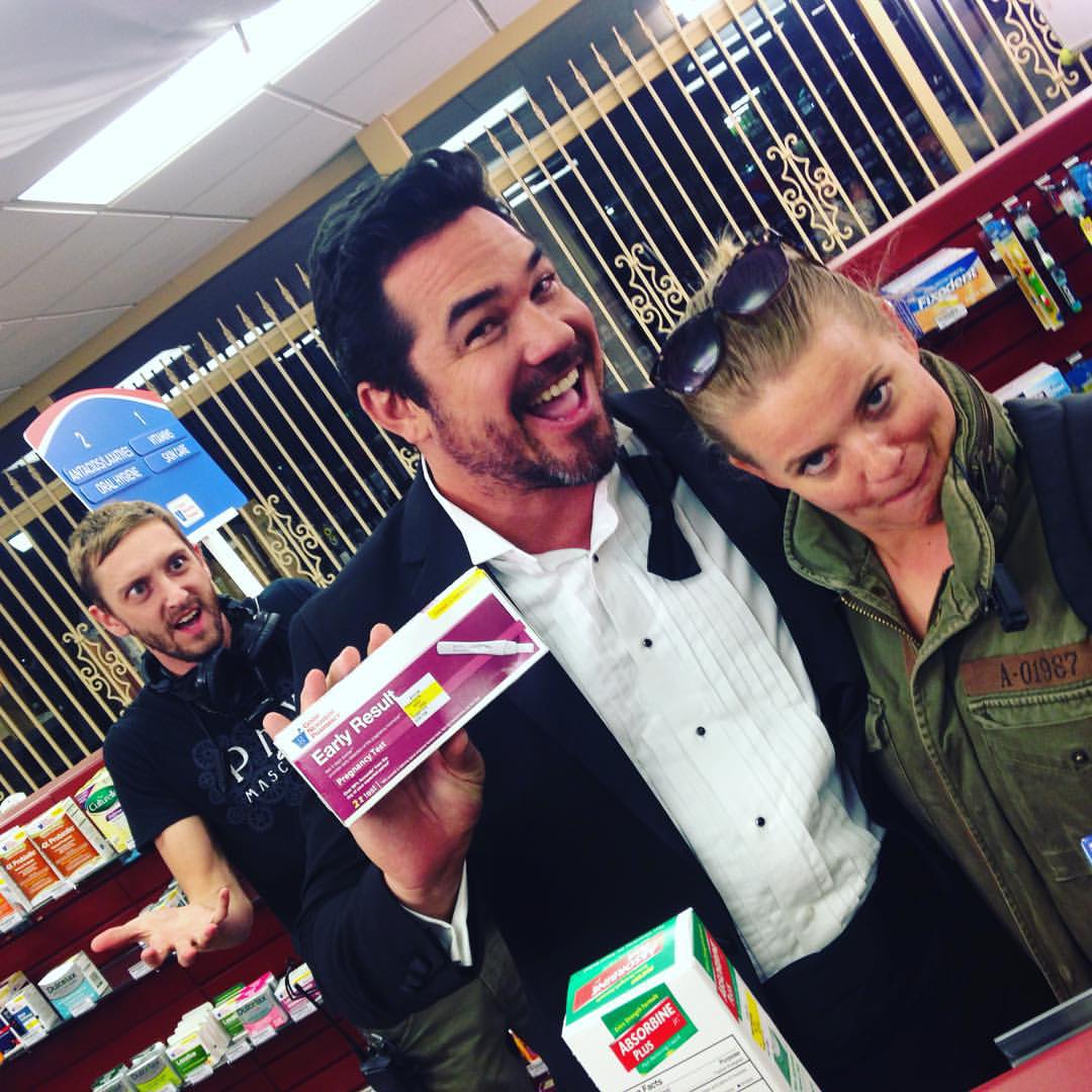 On set with Dean Cain