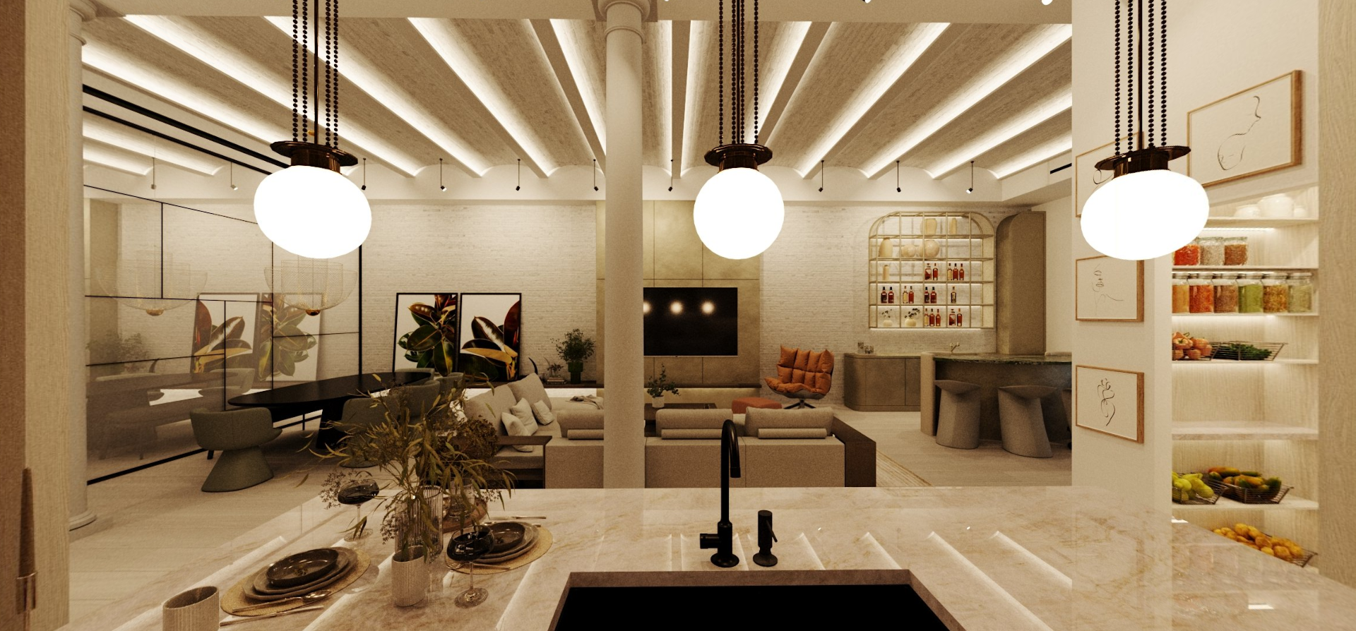 Tribeca Loft - Living Kitchen03.png