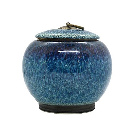 Blue Ceramic Urn - Under 50lbs