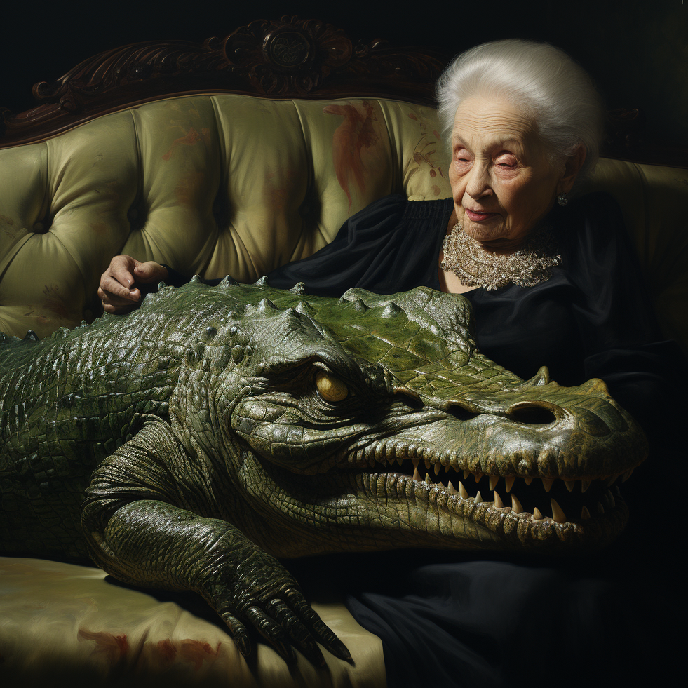 gargoyleprincess_an_old_woman_and_alligator_cuddling_on_a_couch_95bc55e6-ec02-4c2f-b9a9-151689896cee.PNG