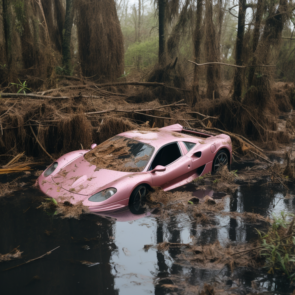 gargoyleprincess_a_pink_Ferrari_sinking_in_a_swamp_candid_photo_ee6d24fa-d309-4381-ab9e-590ed4b94e60.png