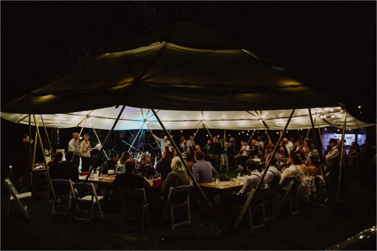 Yurt wedding reception tent