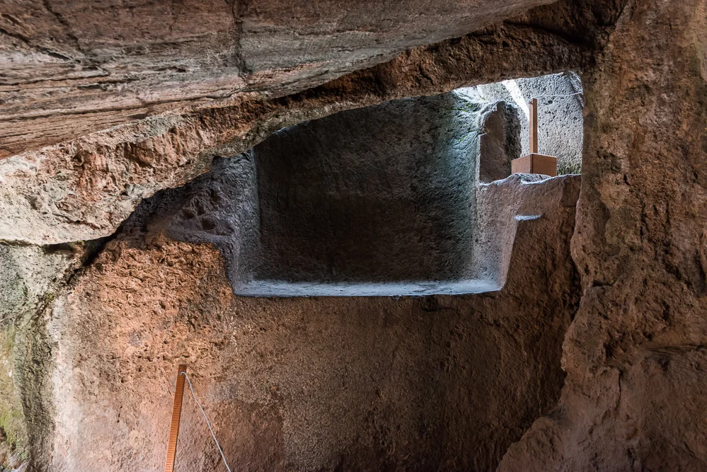 A ceremonial table in a cave at Q'enqo