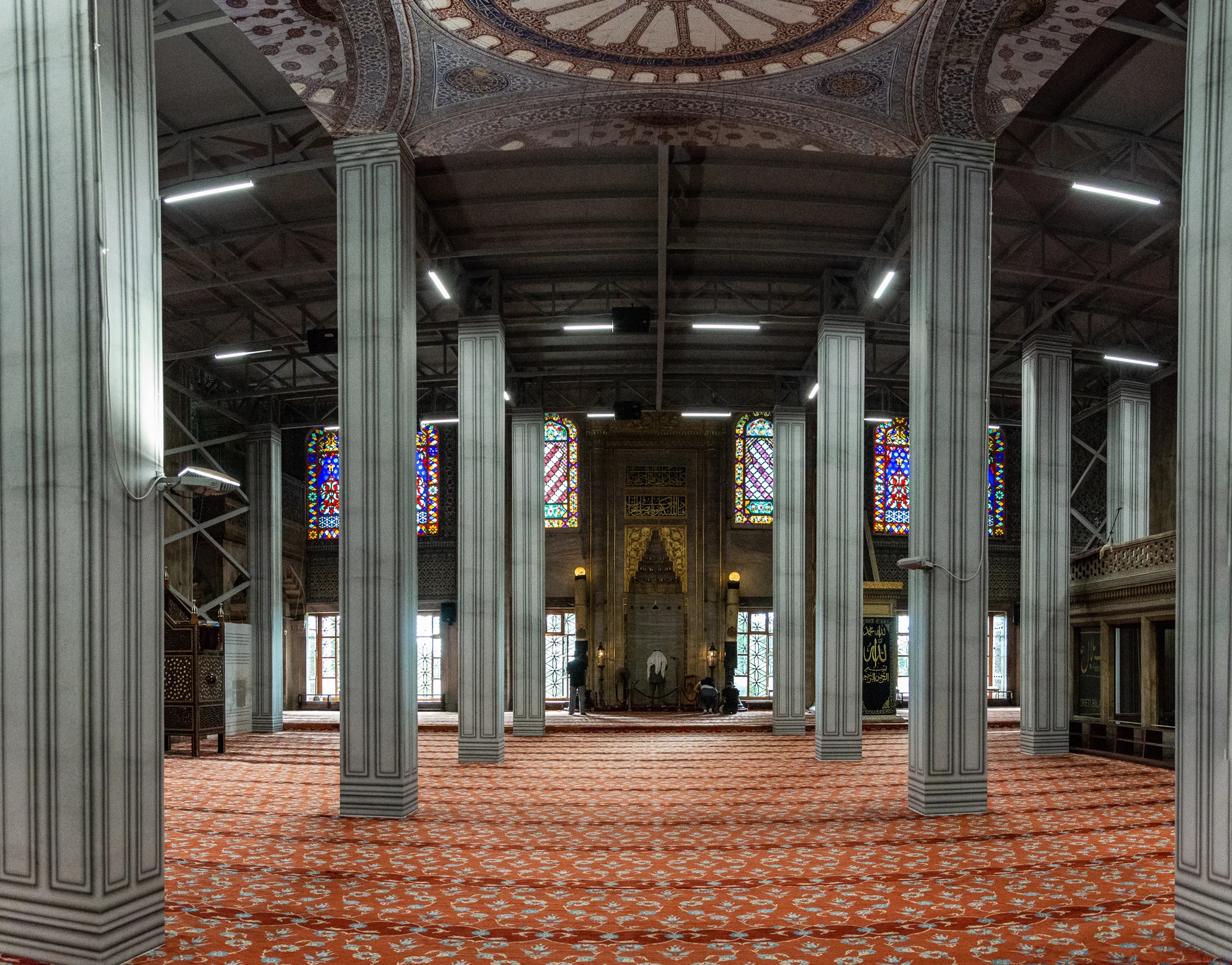 The main prayer area in the mosque.