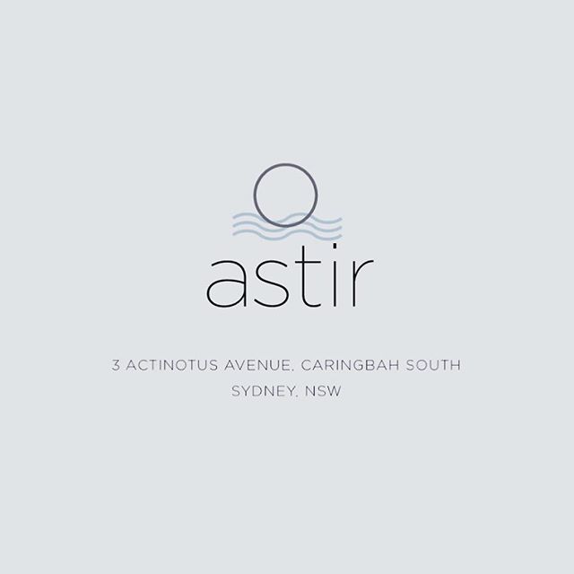 Property development branding + digital brochure for @manticoreprojects &bull; &lsquo;astir&rsquo; is a collection of 4 light filled, luxurious dwellings located in Caringbah South. The architecture and location inspired this logo mark and brand aest