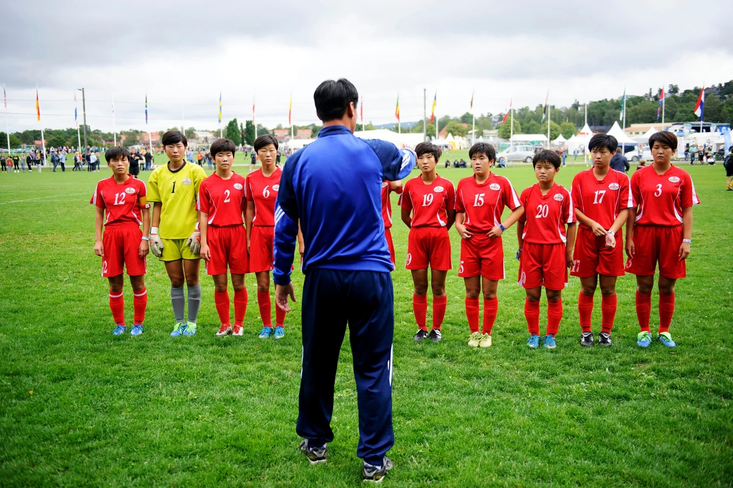  Nordkoreanske Pyongyang slo Lille Tøyen 8-0 i deres første kamp på Norway Cup 2017 på Ekebergsletta i Oslo.&nbsp; 