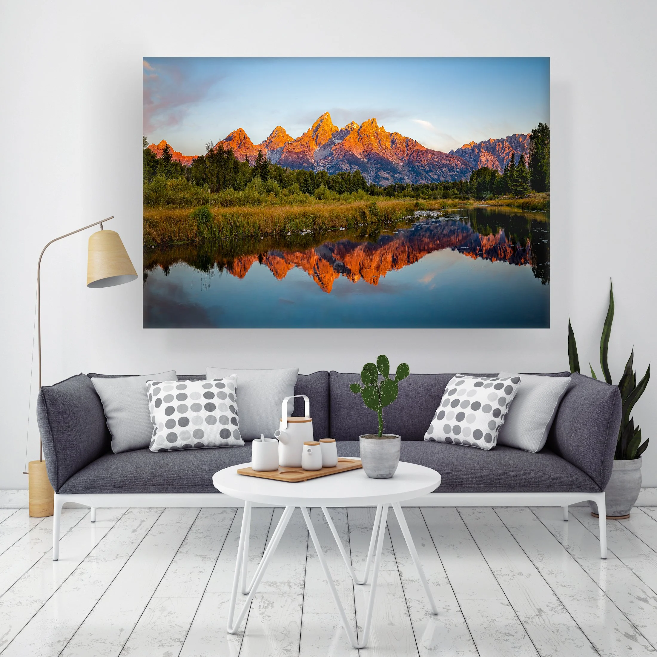 Grand Tetons Sunrise Print - Wyoming Mountain River Landscape Photography