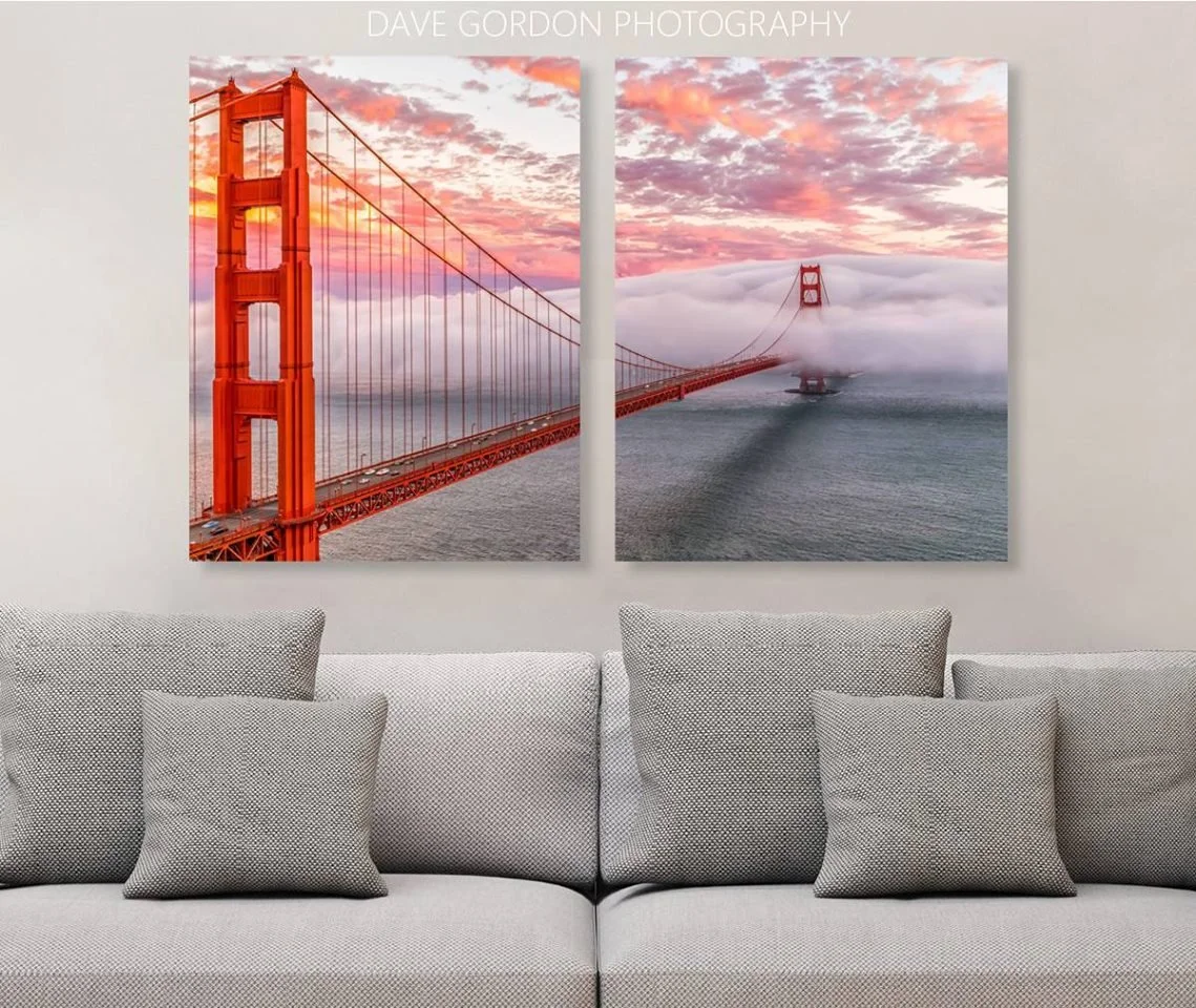 Golden Gate Bridge Sunset Print - San Francisco Wall Art