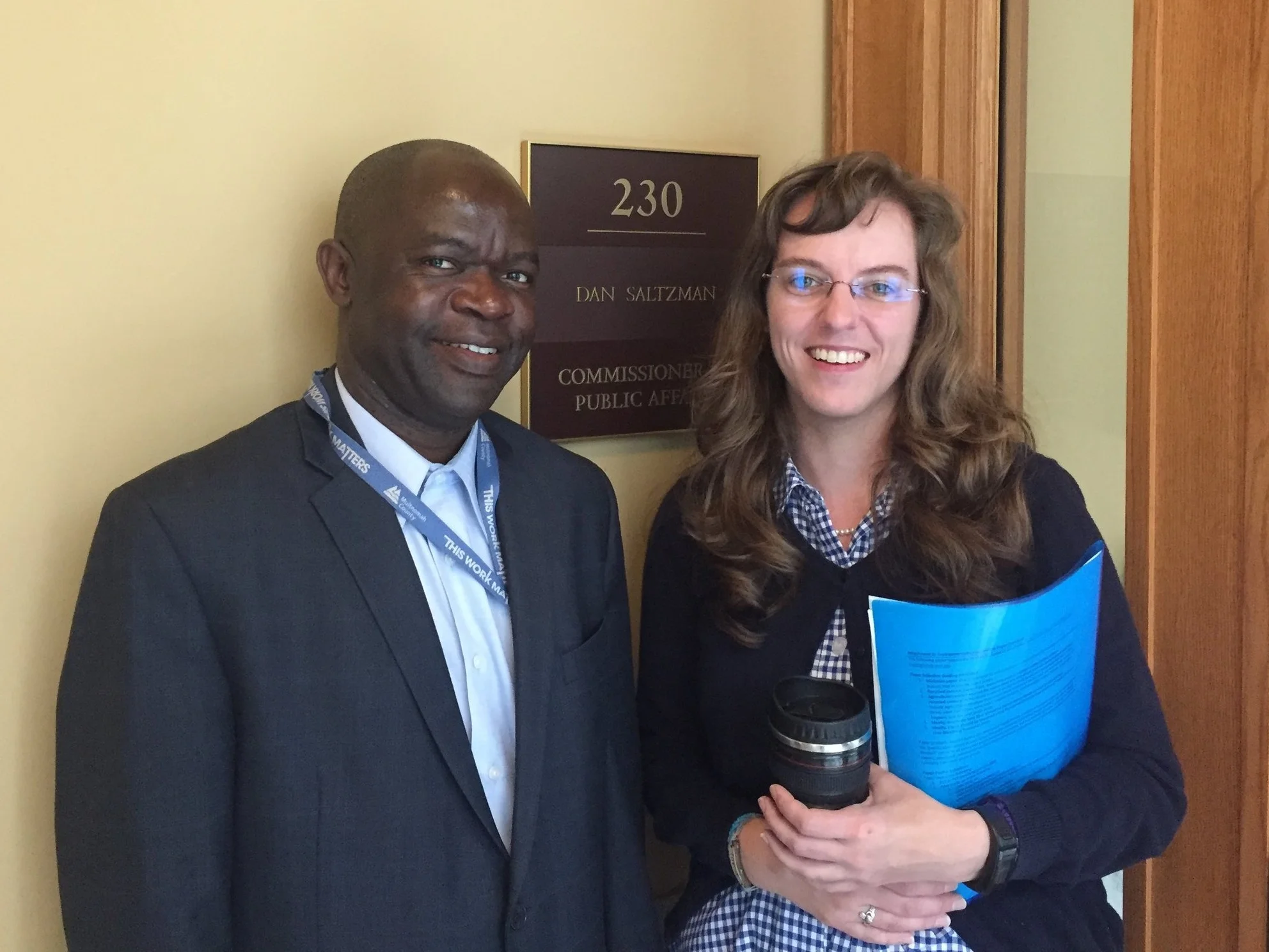 Congolese Community Leader Eugene Sadiki and Enough Project Activist Leader Amanda Ulrich