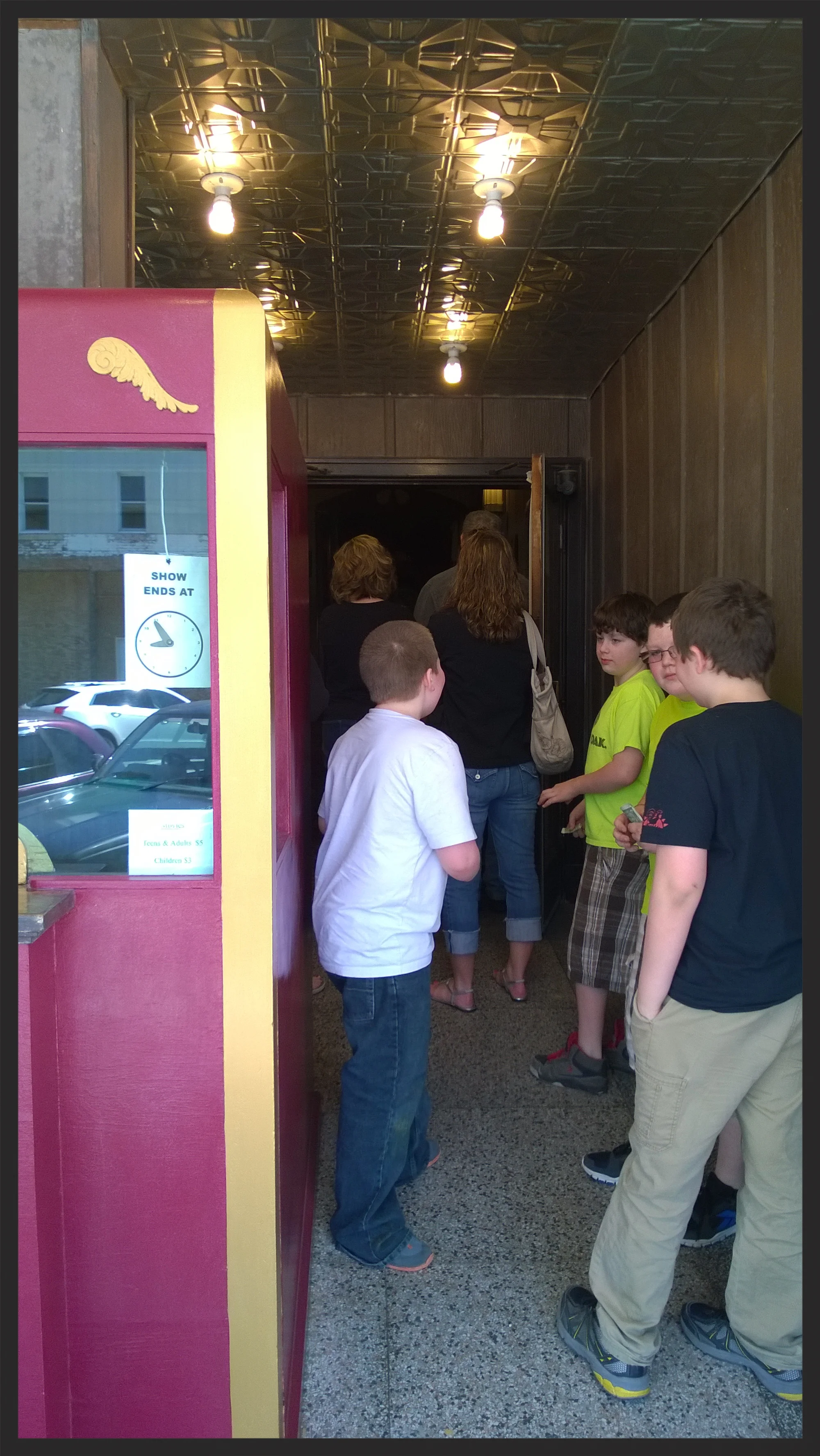 Guests line up for the grand re-opening