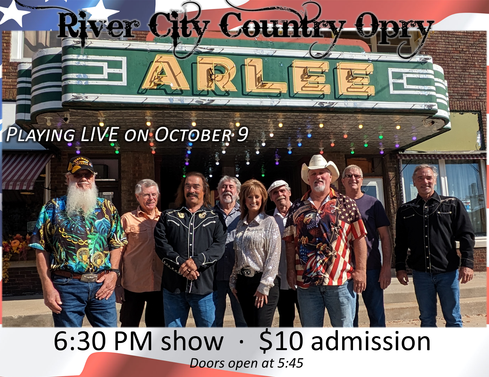River City Country Opry returns to the Arlee on Thursday, October 9. Doors open at 5:45, show at 6:30. $10 admission