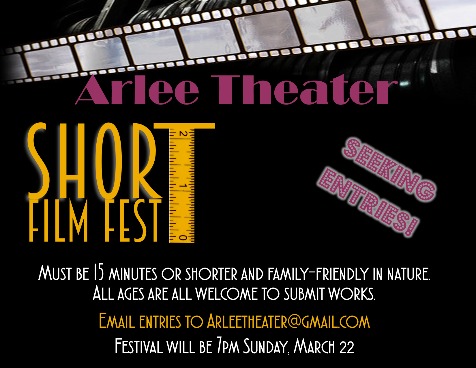 Arlee Short Film Fest Flyer Seeking Entries Slide.png