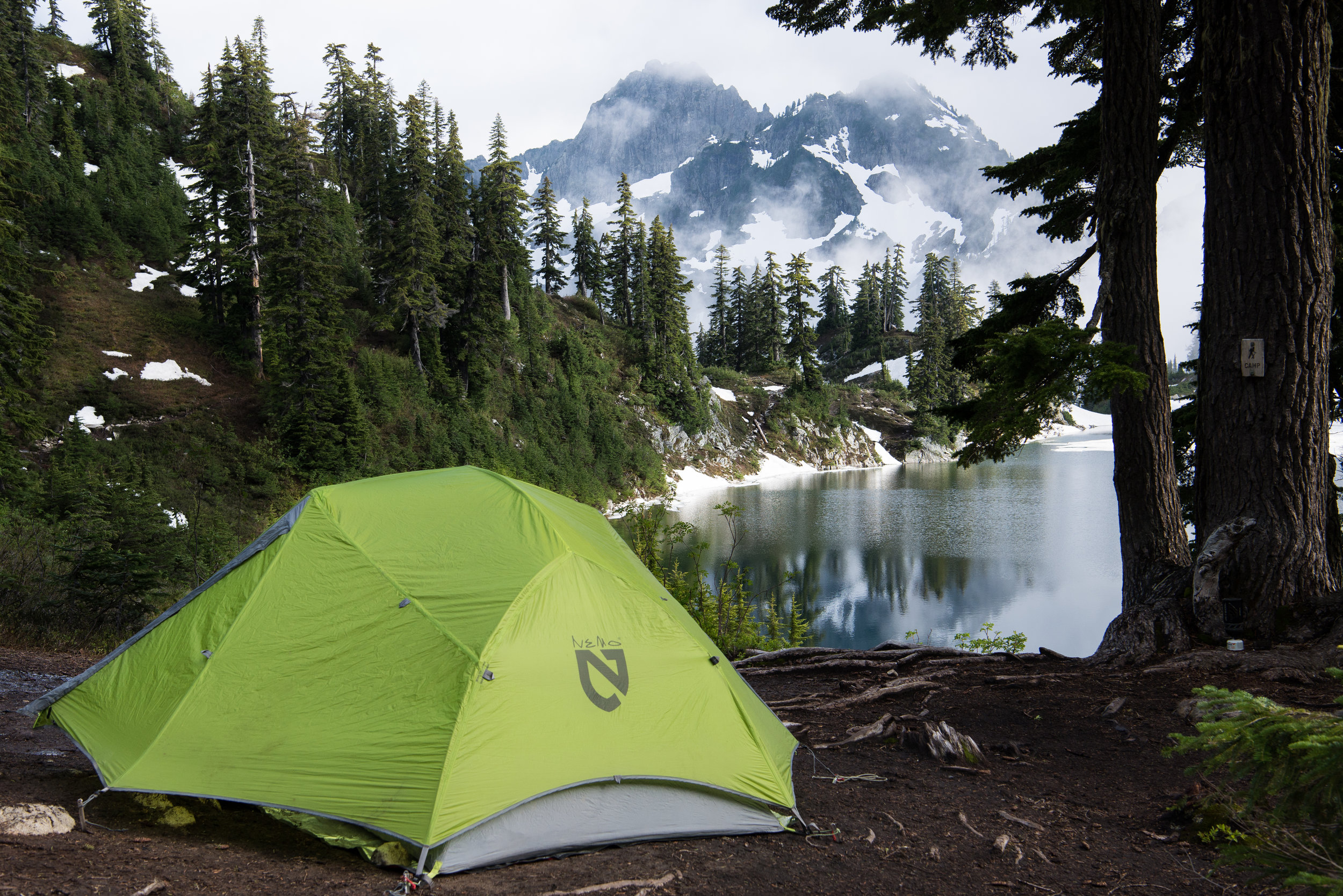 Cozy campsite at Gem Lake.