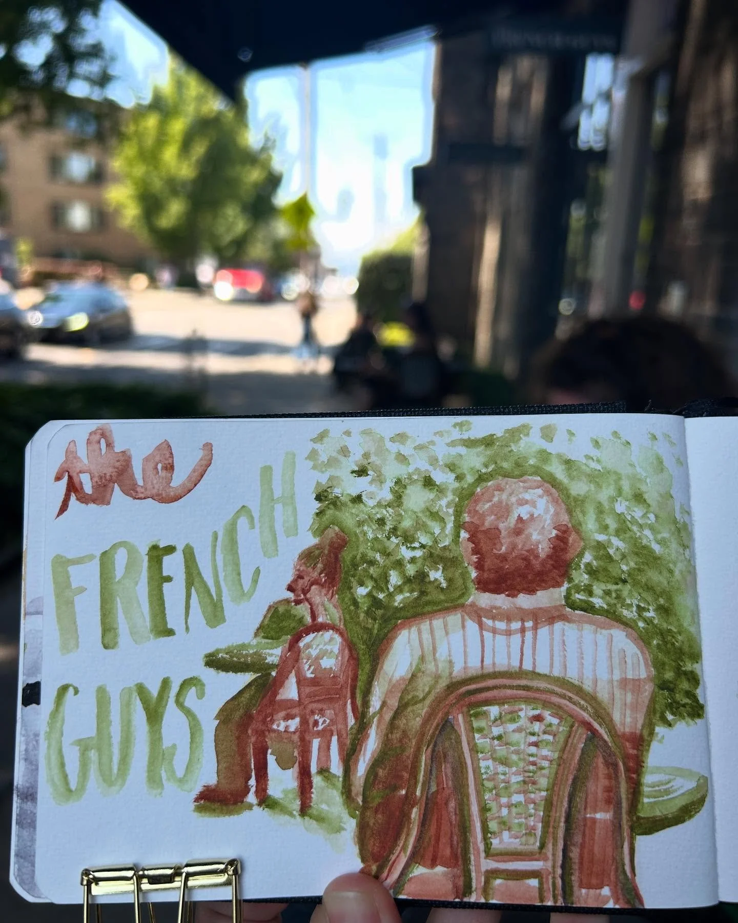 The stranger I was painting walked by and said &ldquo;That&rsquo;s amazing!&rdquo; And I responded, &ldquo;You can tell that it&rsquo;s you, right?&rdquo; His jaw dropped. His friend teased, &ldquo;Don&rsquo;t make his ego even bigger than it is!&rdq