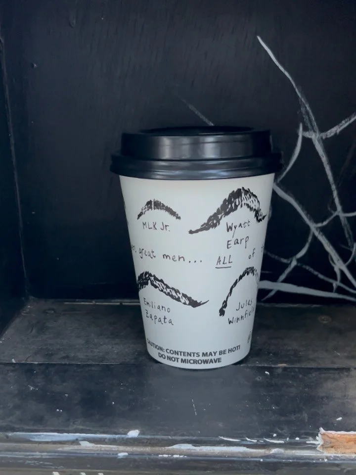 Happy Free Art Friday! On the off chance that someone would like a disposable mustache mug from #inktober, here&rsquo;s your chance! 

#freeartfriday #freeartfridaysacramento #inktober #inktober2025 #inktobermustache