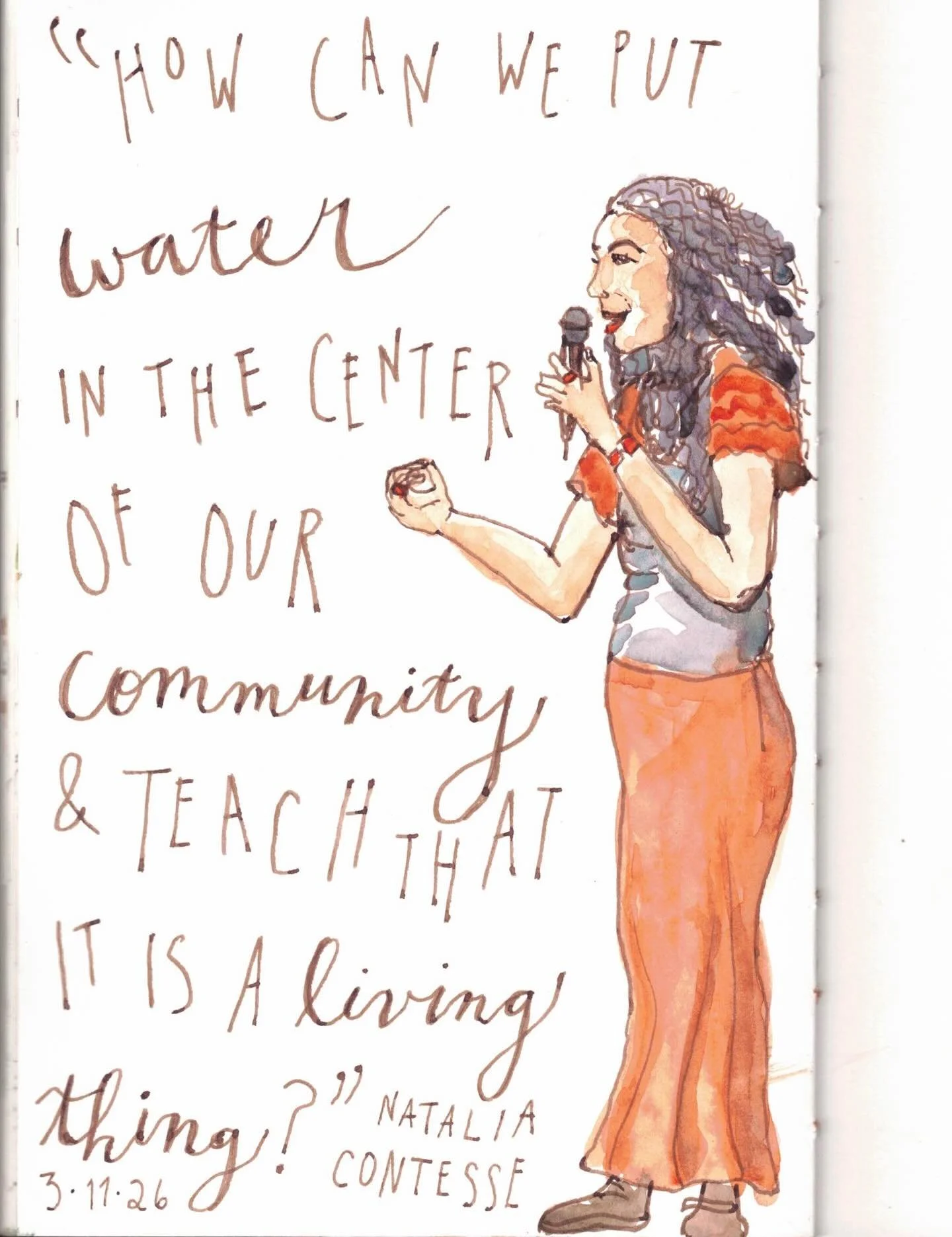 So fun to hear folk musician and historian Natalia Contesse last night at WAL. She talked the centrality of water to our lives and invited us to go to our Sacramento rivers to have a casual conversation with the water. Soon I might go to the Sac Rive