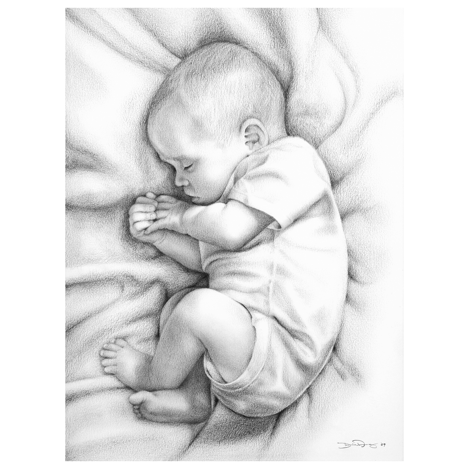 7 Days Including Shipping Without Frame Pencil sketch on the occasion of  Children's Day, Size: A4