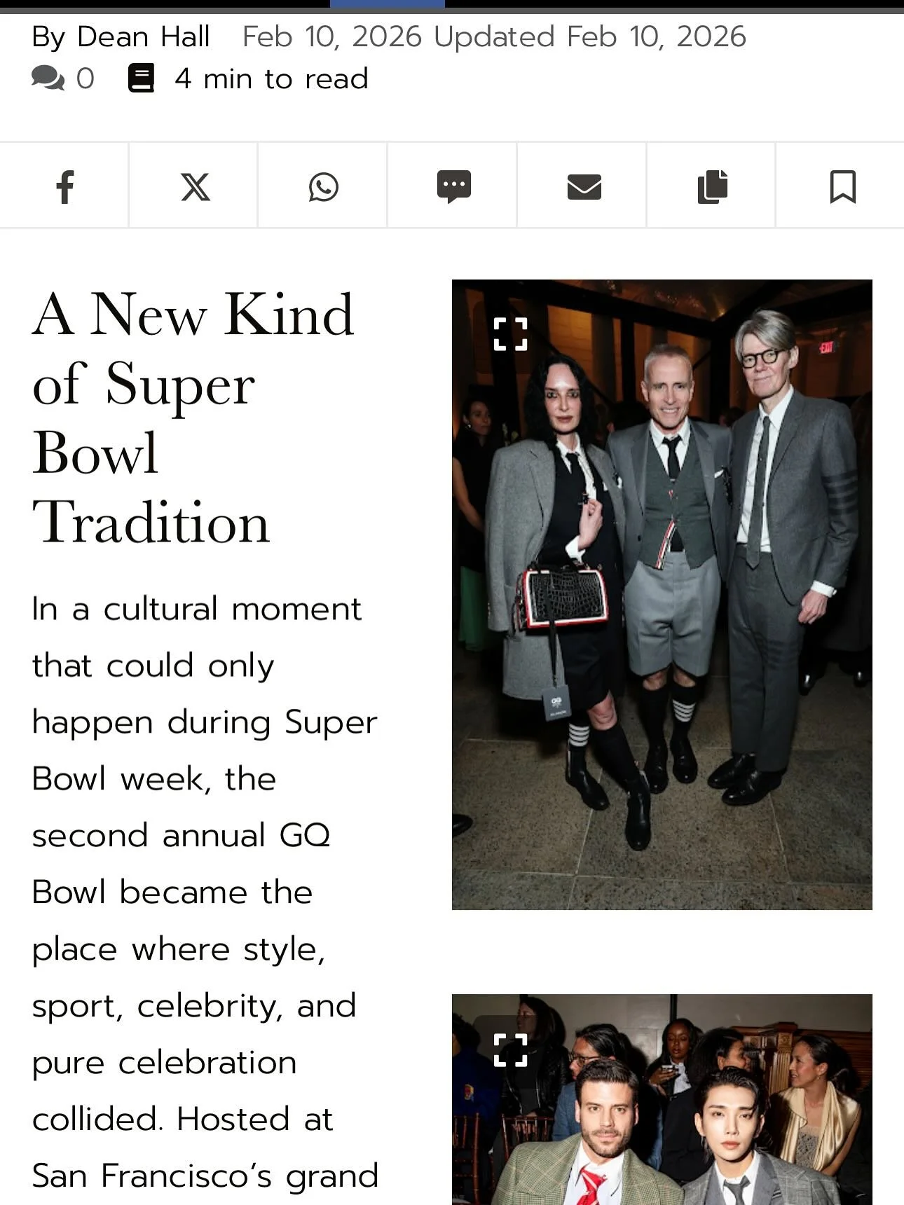 My first @finemagazine article of 2026 is officially live. I took in the @gq Bowl and the Thom Browne spectacle from afar, diving into the imagery, the collections, and the cultural moment where fashion and football collided online and across every s