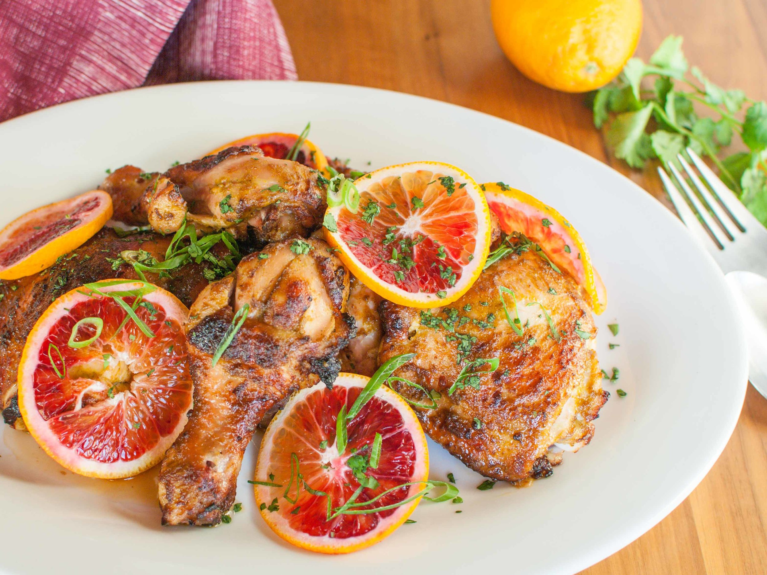 Roasted Chicken Legs With Smoked Paprika Blood Orange And Honey The Shared Plate