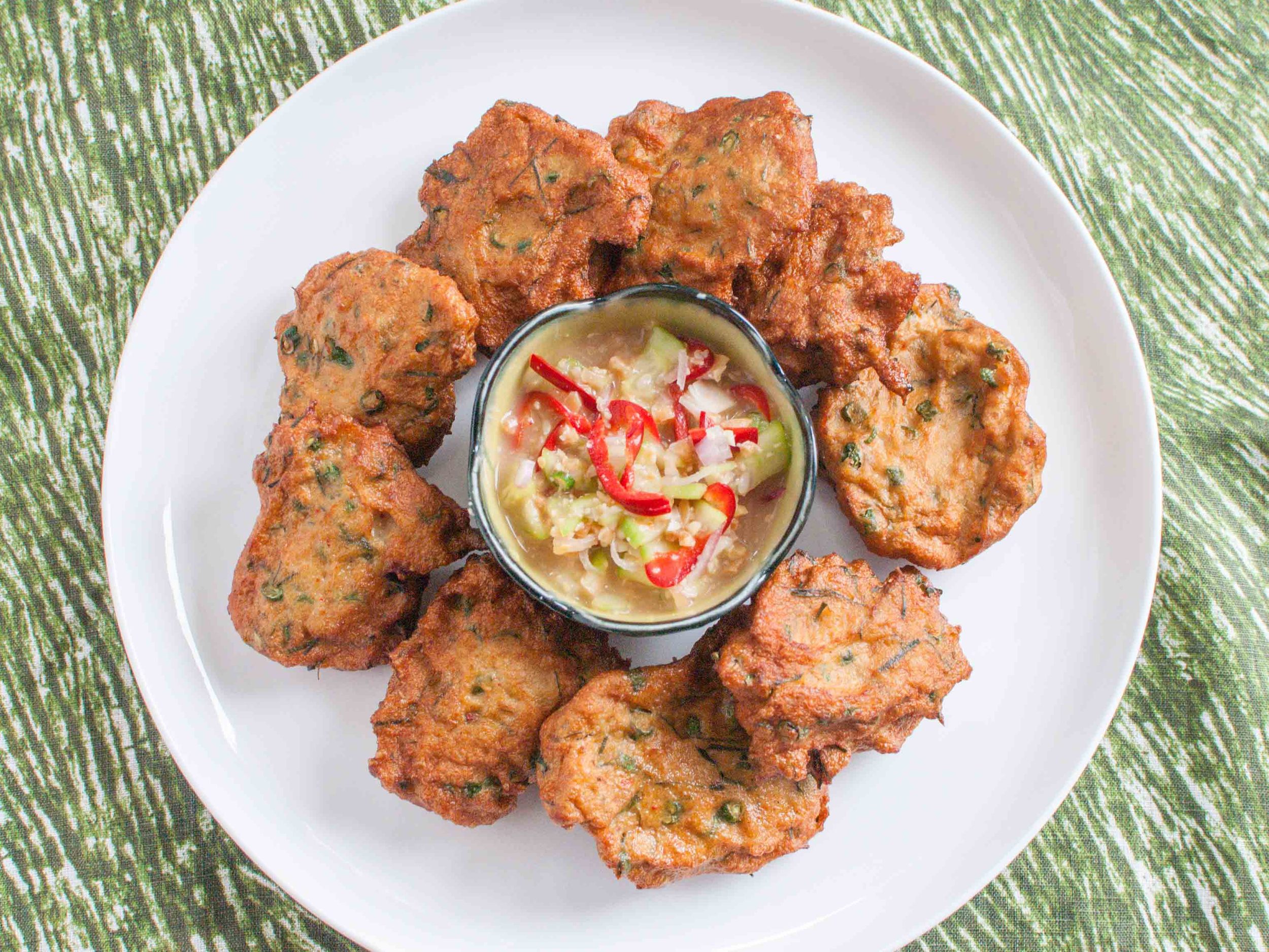 Tod Mun Thai Fish Cakes With Cucumber Peanut Relish The Shared Plate
