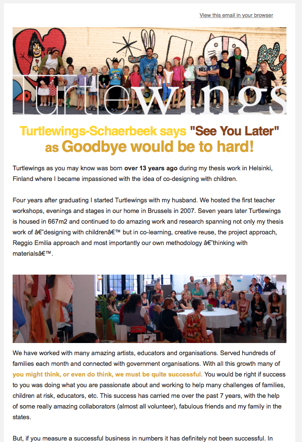 Turtlewings Newsletter