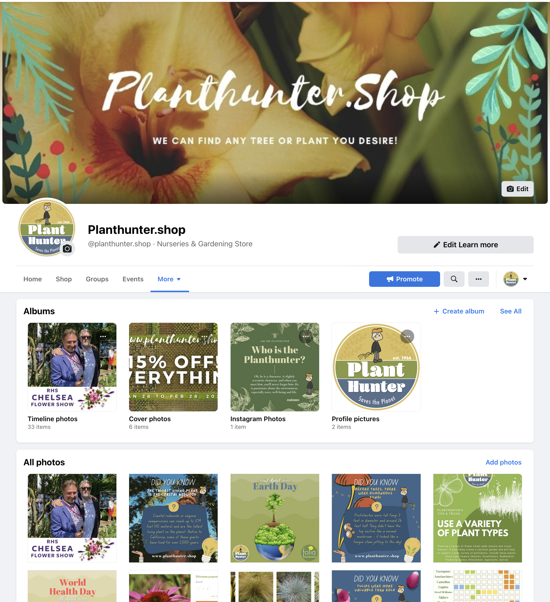 Planthunter Facebook Page