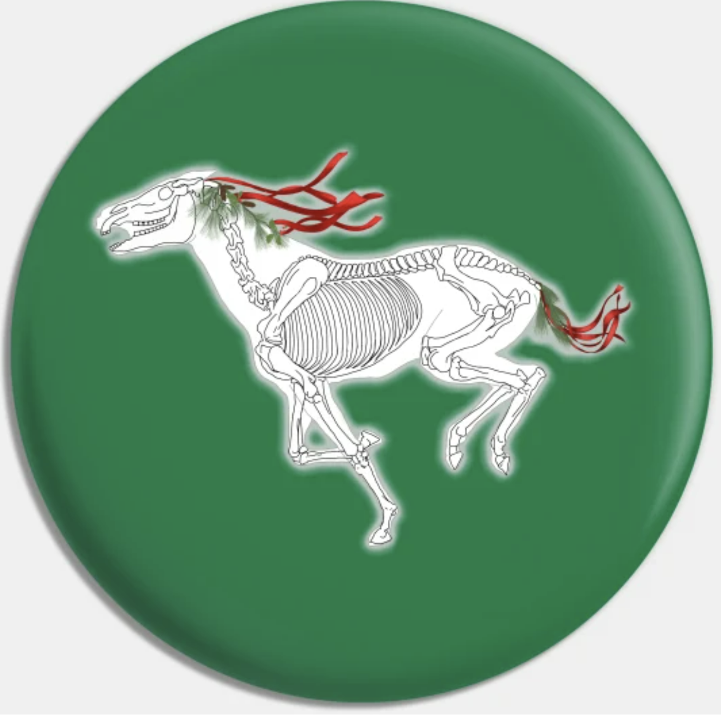 Mari Lwyd Pinback Button