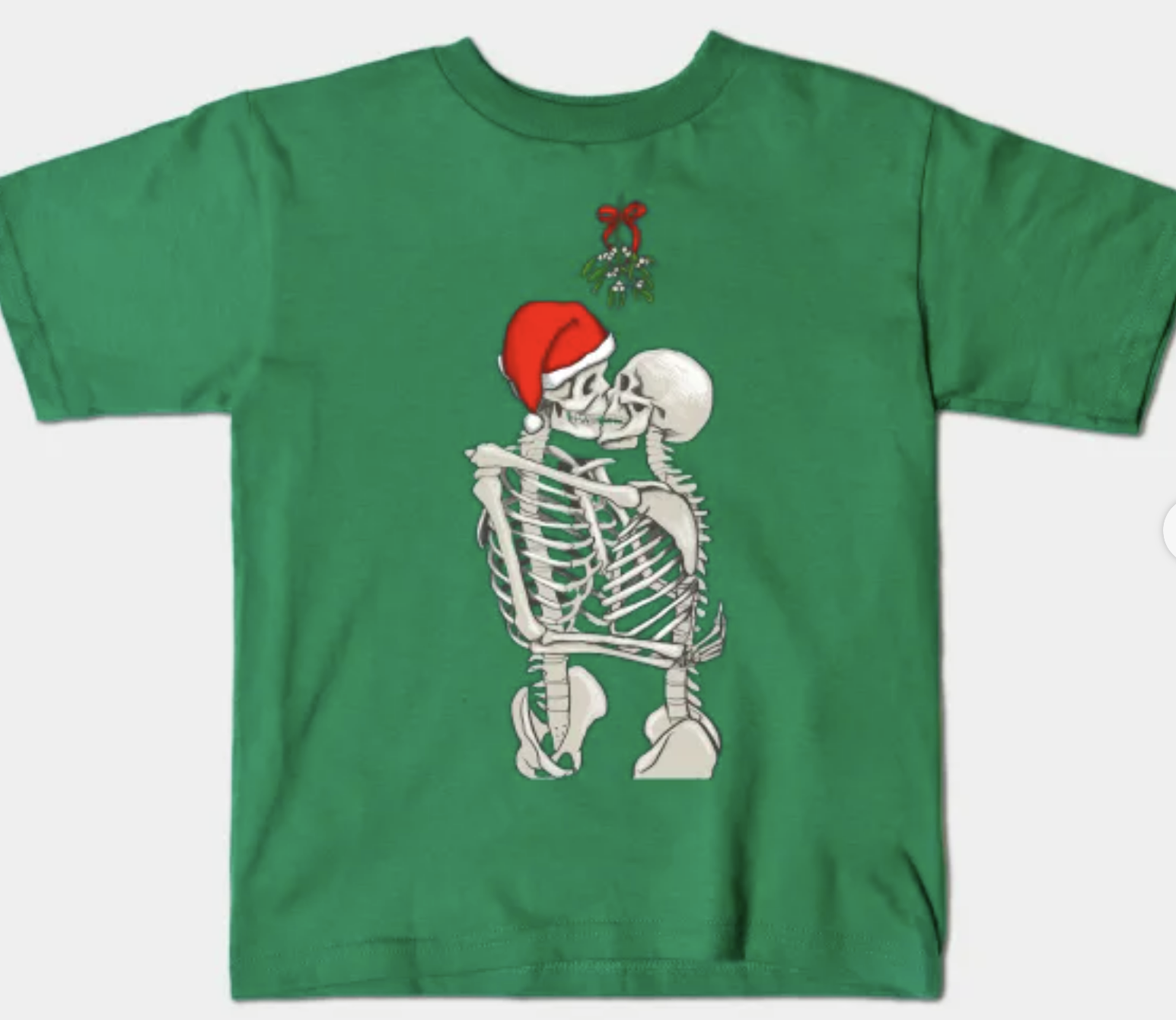 Mistletoe Skeletons Kids T Shirt