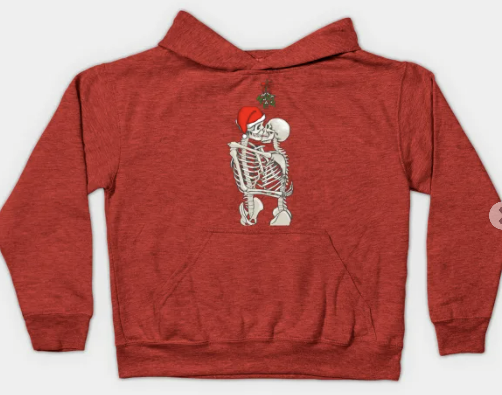 Mistletoe Skeletons Kids Hoodie