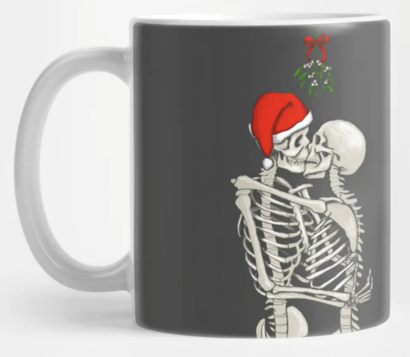 Mistletoe Skeleton Coffee Mug