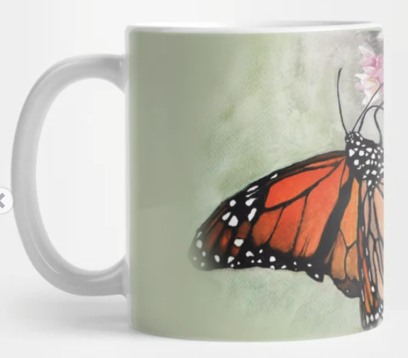 Monarch on Milkweed Coffee Mug
