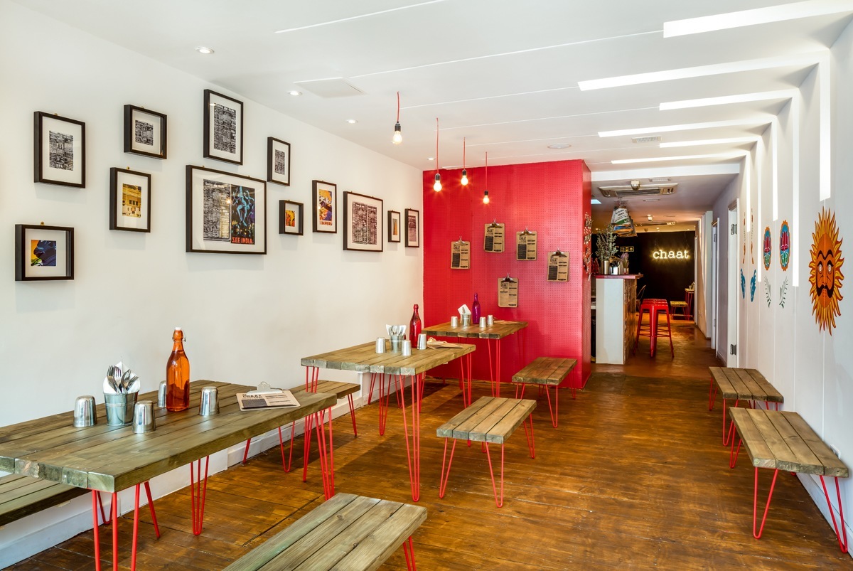 Light and welcoming - the front dining area. 