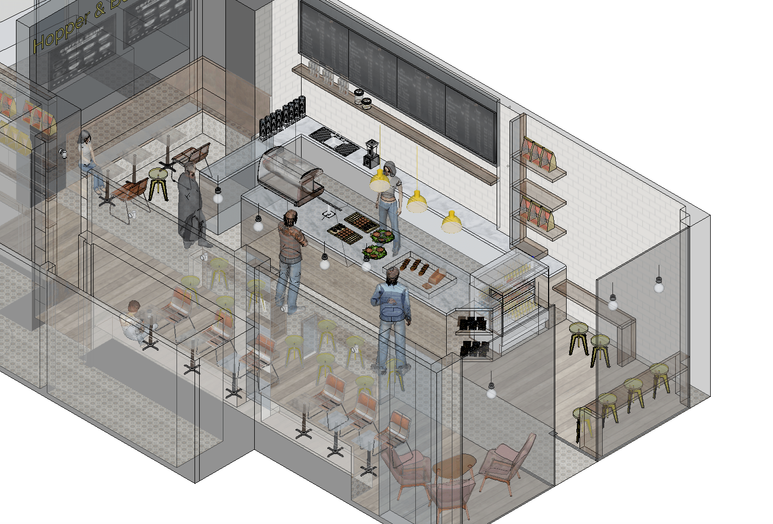 Sneak peak of Hopper & Bean’s eclectic design by Avocado Sweets