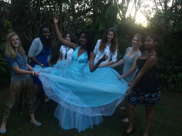 My friends and I at my Bat Barakah ceremony. Don't ask.