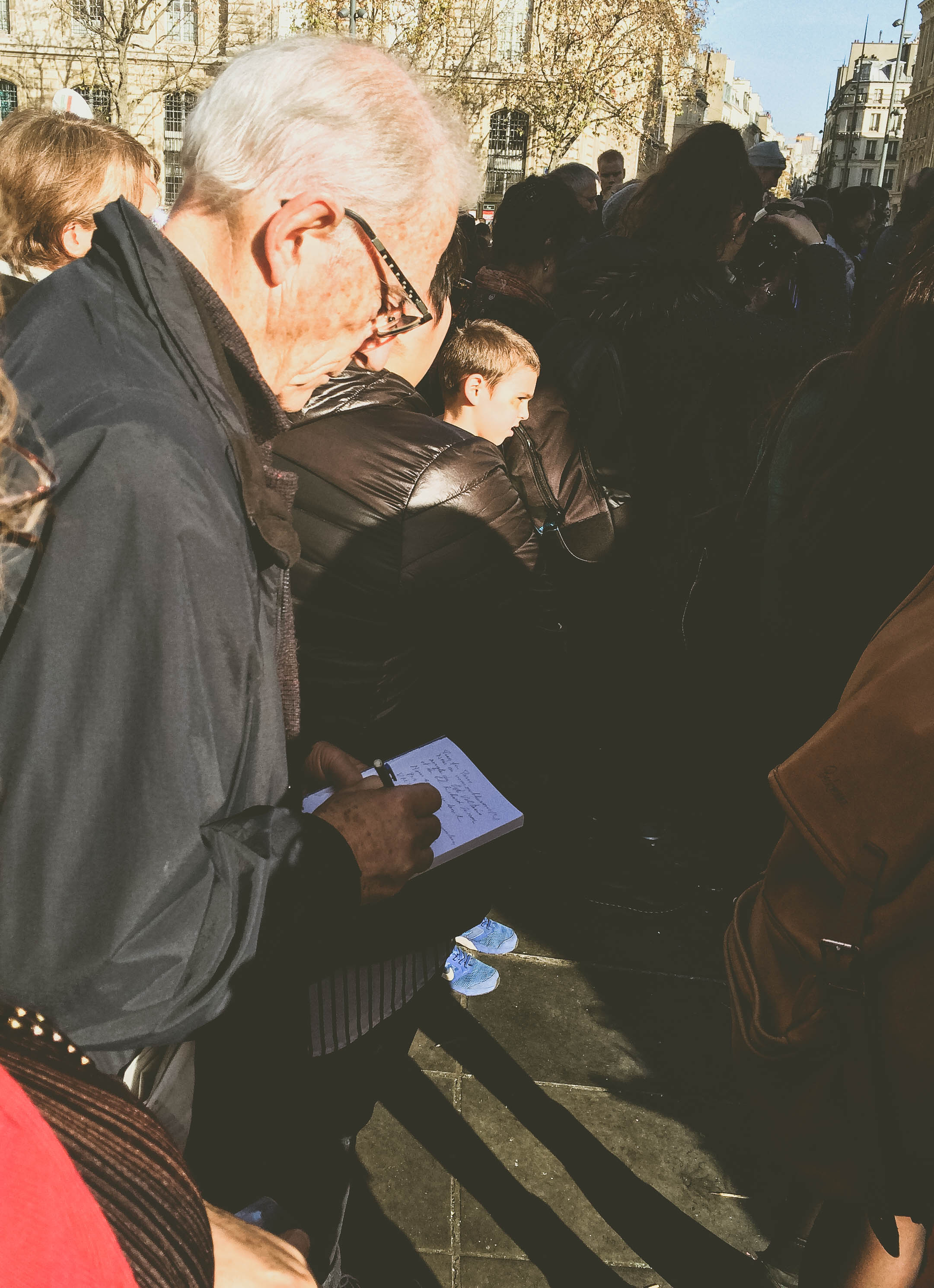 A man at Place de la Republique