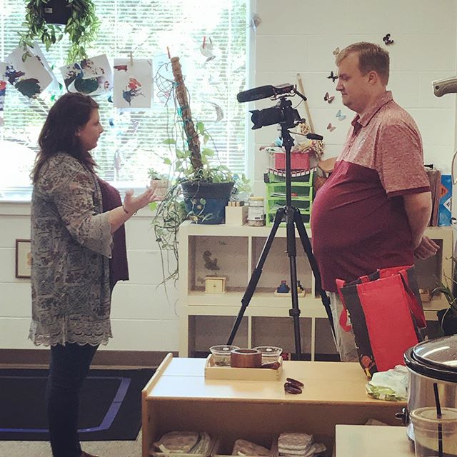 Our Toddler Room Lead Guide, Chace Buterbaugh, talking about her classroom for our upcoming informational video. Filmed by Brad Teal of @something2rememberweddings #montessorischool #montessoritoddler #ourschoolrocks #weteachthewholechild #preschool #hartsvillesc