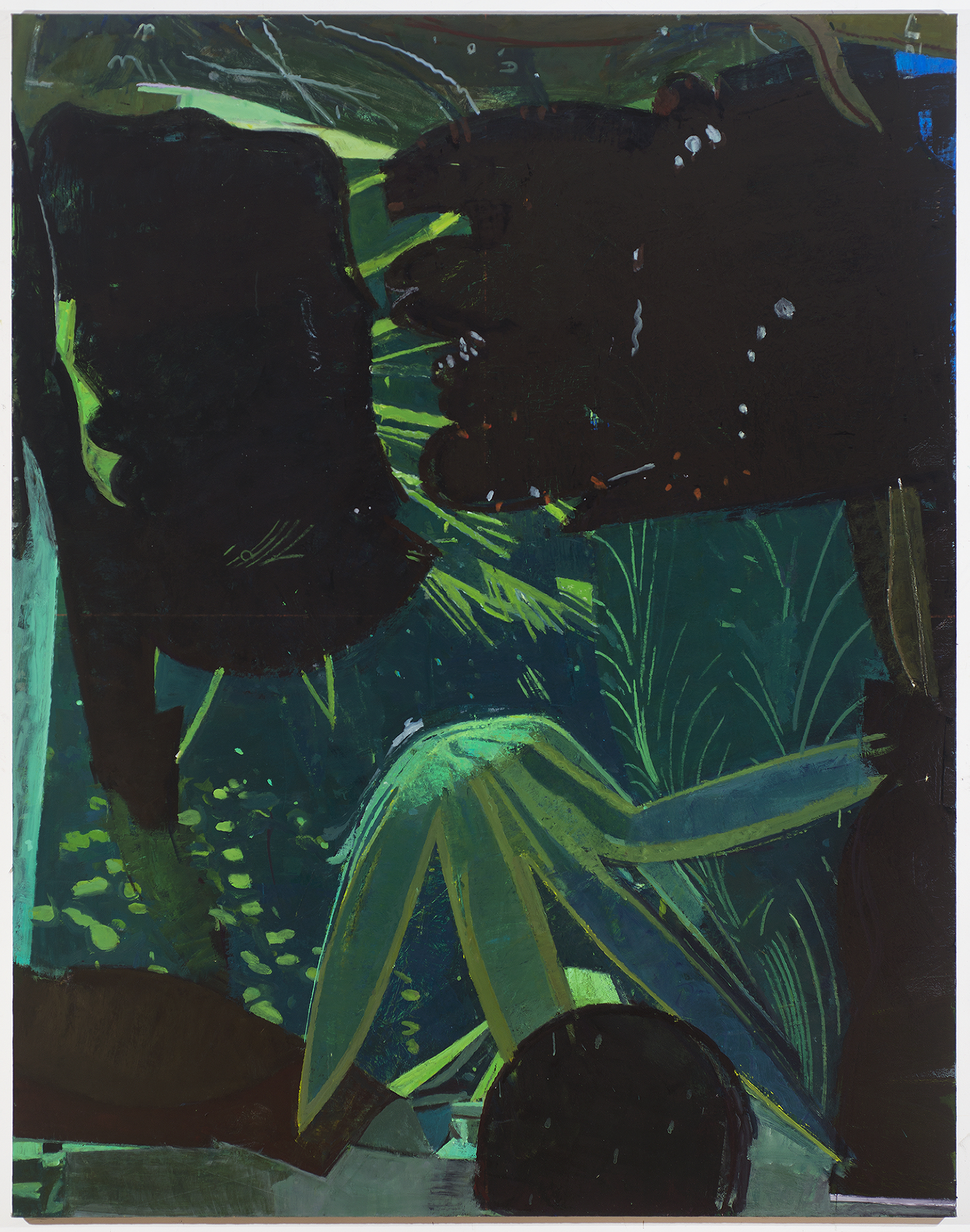   underwater electric greenhouse , 2014 oil on linen 84 x 66 in  promised to the collection of National Academy of Design     &nbsp; 