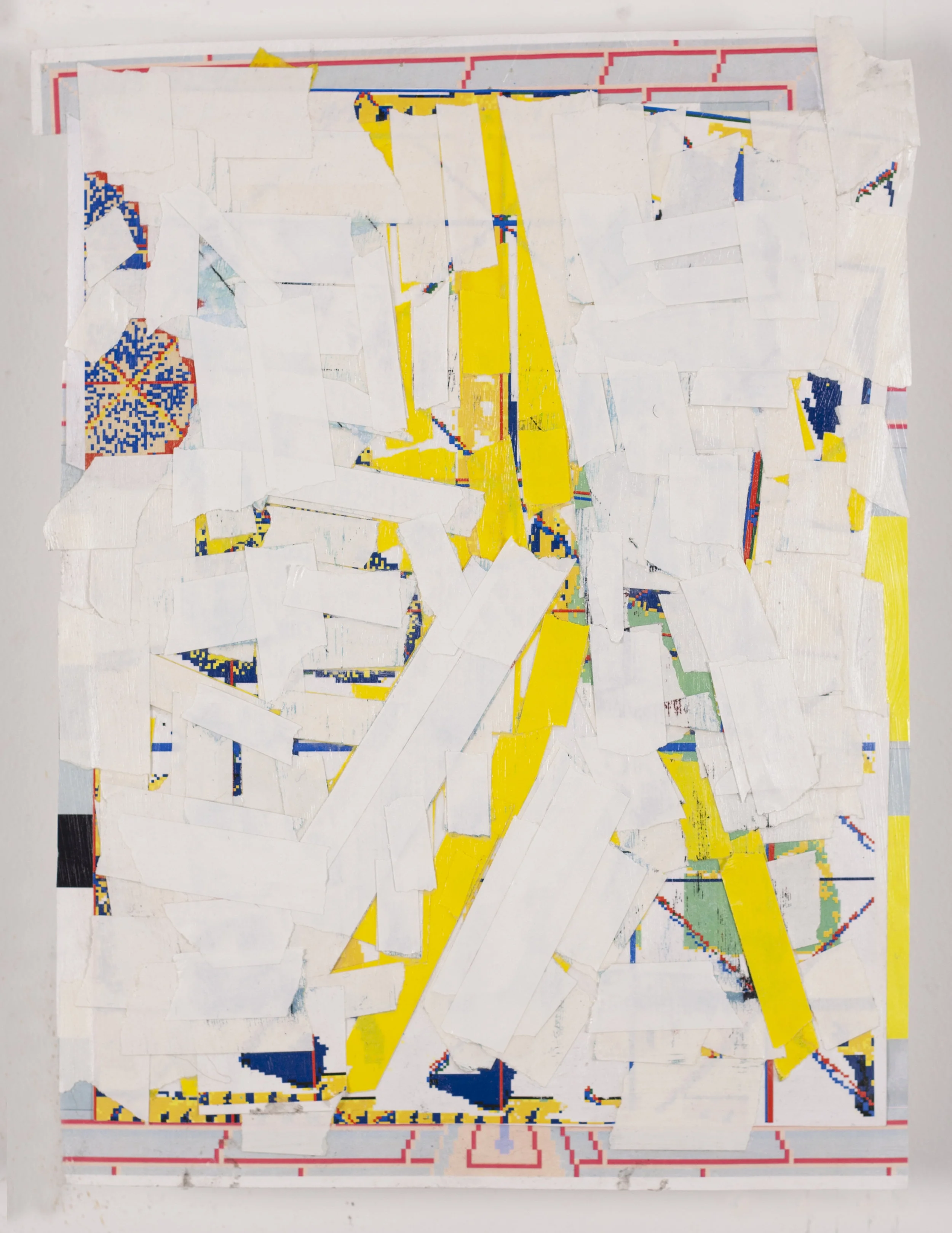 in motion 17 , 2018 mixed media on paper mounted on panel 12.25 x 9.375 in