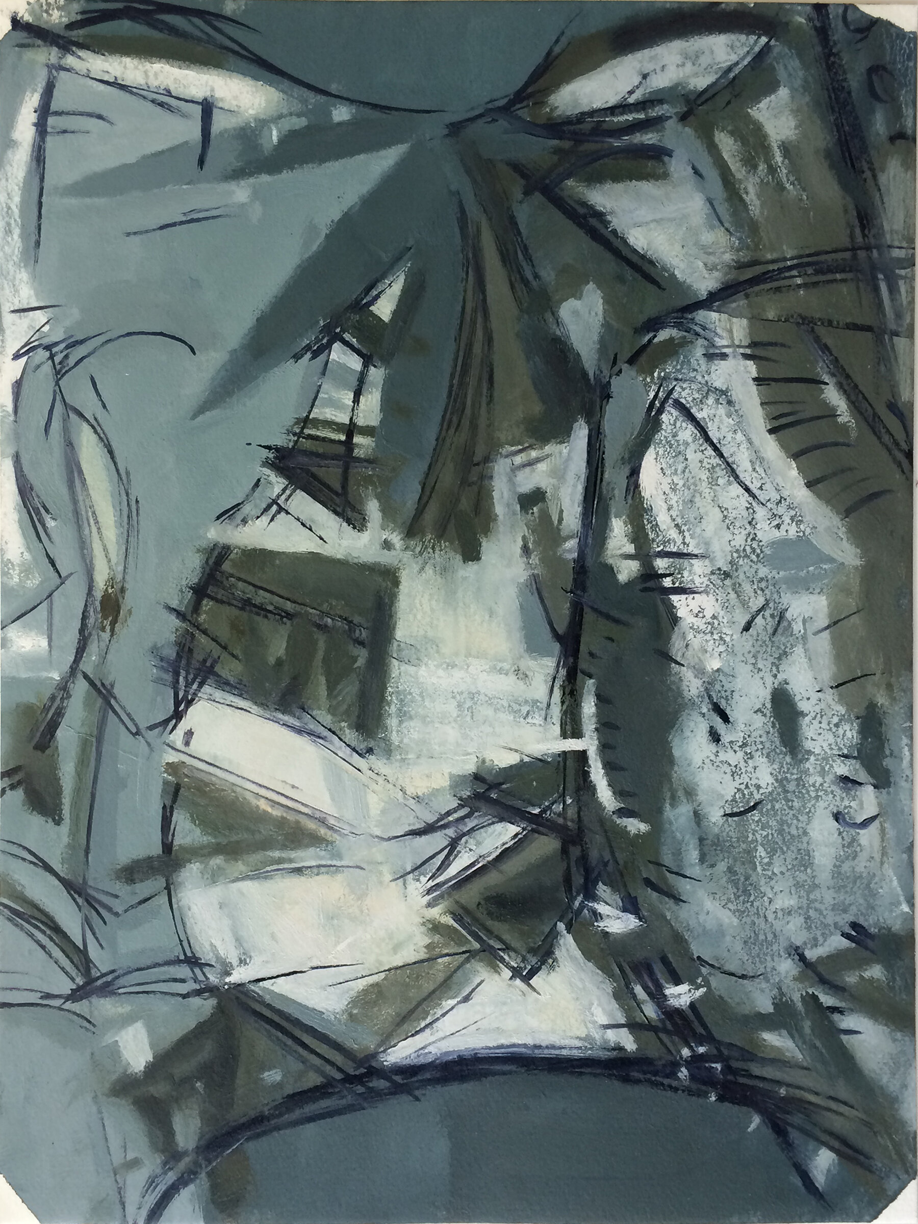  ueg_study_series 6, 2014 oil on paper 16 x 12 in 
