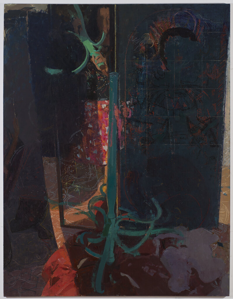  smoke and mirror, 2013 oil on linen 84 x 66 in  private collection  