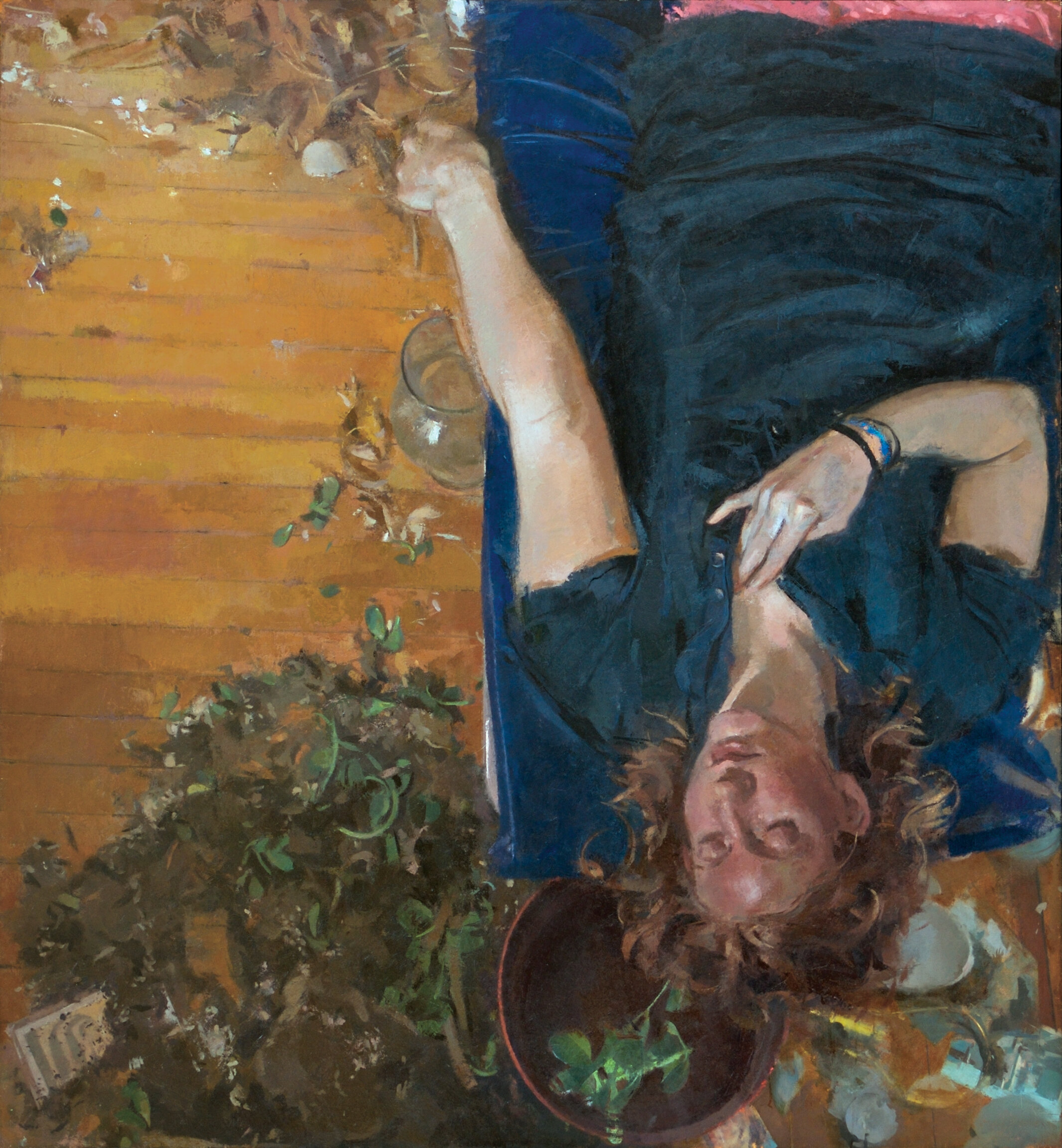   Past Perfect (Ophelia in July) , 2006 oil on linen 56 x 52 in  private collection    