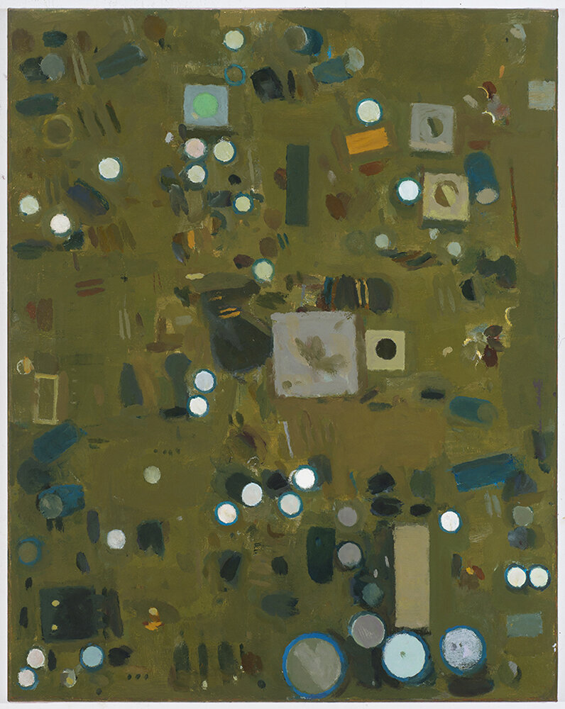  blips from above no.2, 2014 oil on canvas 40 x 32 in  private collection    