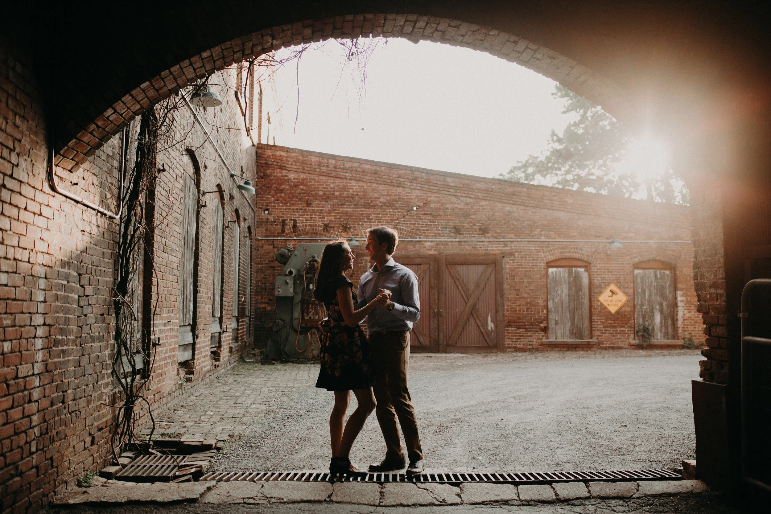 Amanda & Matt * Goat Farm Art Center Engagement Session * Atlanta Wedding Photographer 