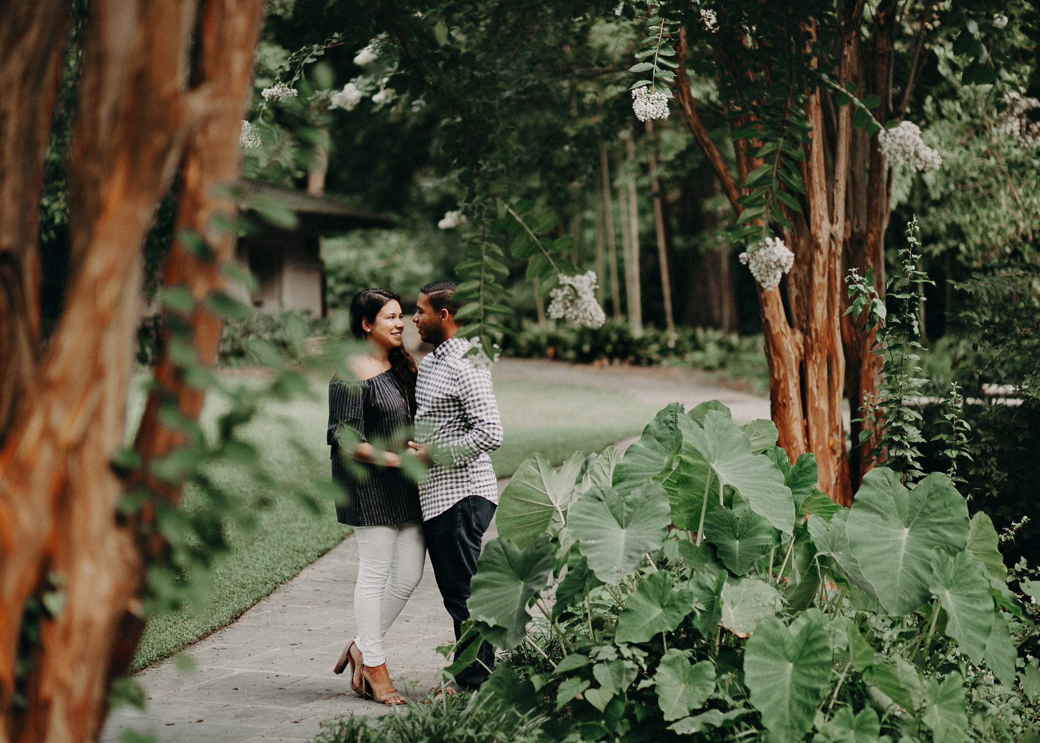 Erika & Javier Cator Woolford Gardens Engagement Session