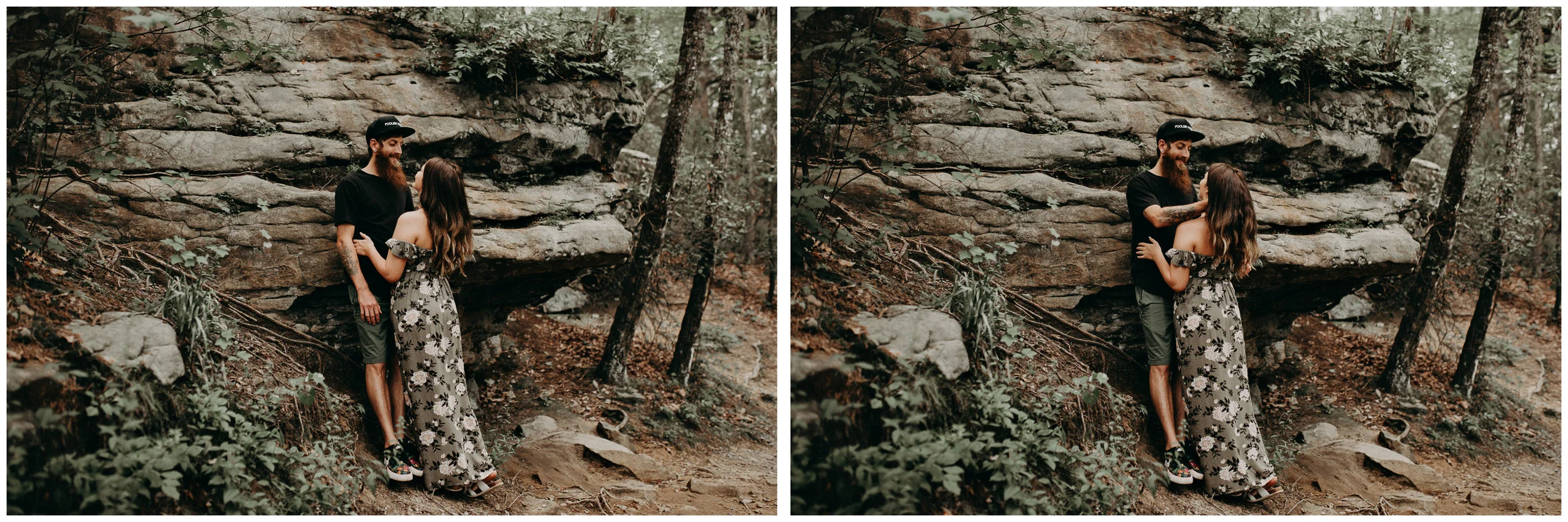 Cloudland canyon, whaterfall georgia, couples waterfall engagement 5.jpg