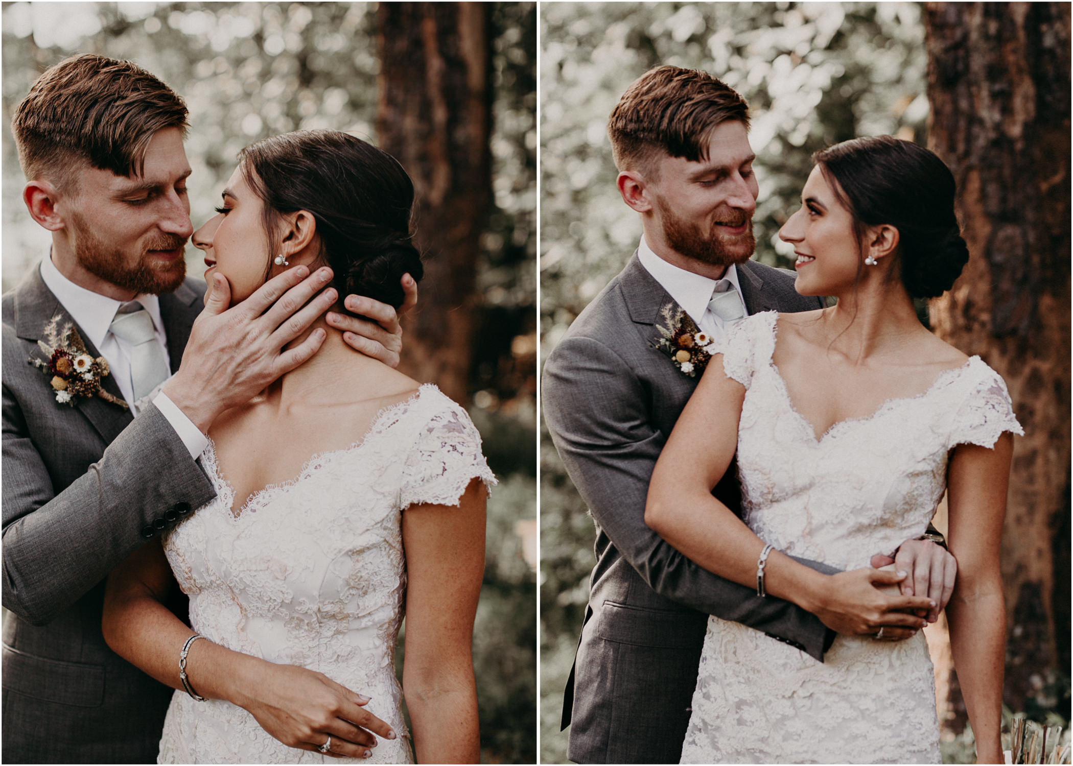 47 Bride & Groom first look before the ceremony on wedding day - Atlanta Wedding Photographer .jpg